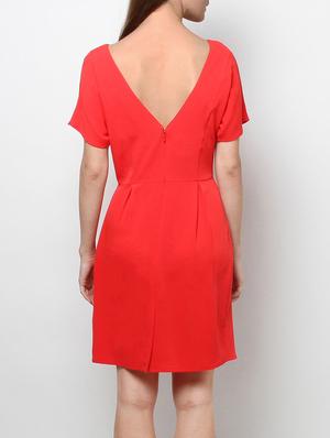 red poly crepe dress - 13809108 - Standard Image - 2