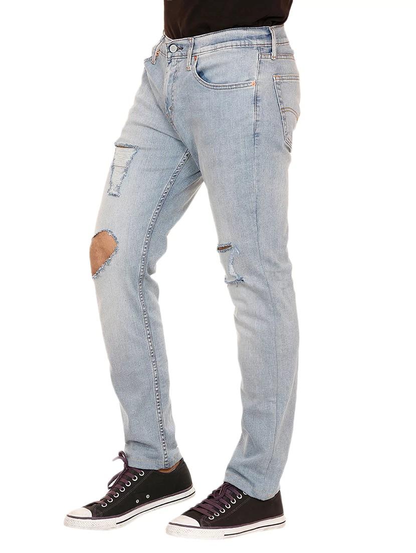 blue denim distressed jeans - 13810288 - Zoom Image - 2