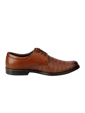 tan leatherette lace-up derby - 13817911 - Standard Image - 2