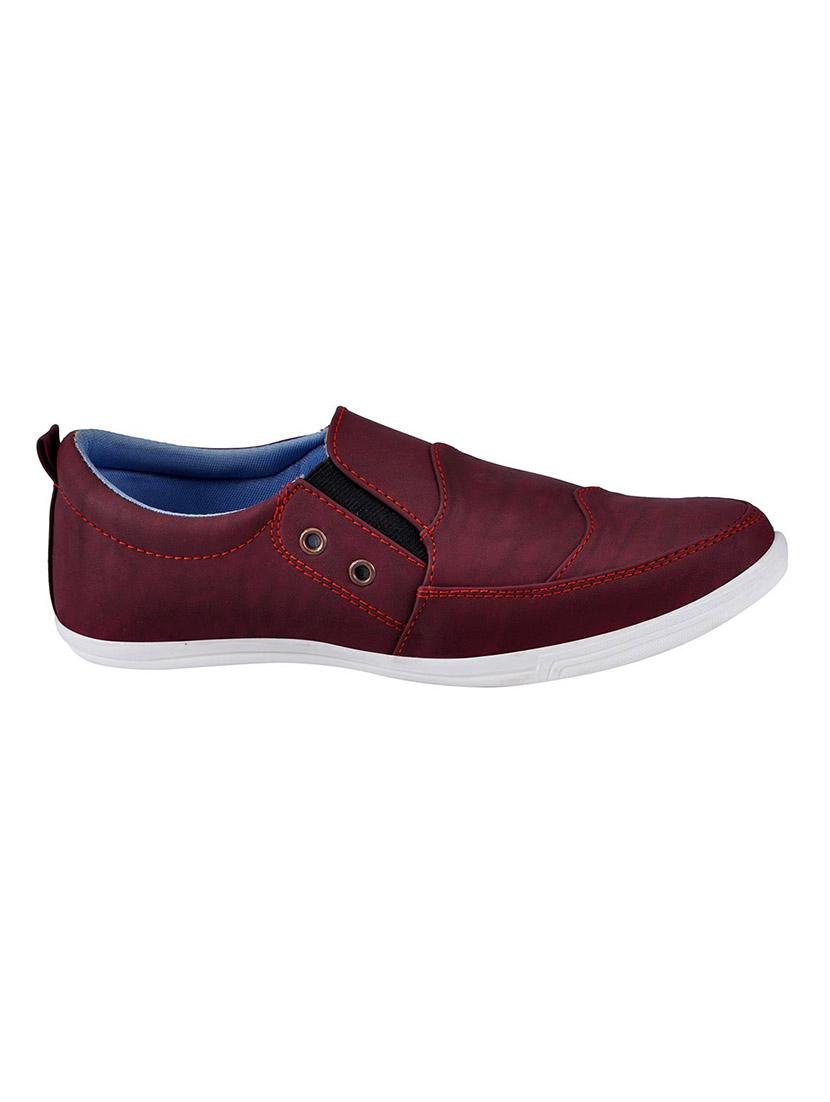 maroon leatherette casual slip on - 13818032 - Zoom Image - 2
