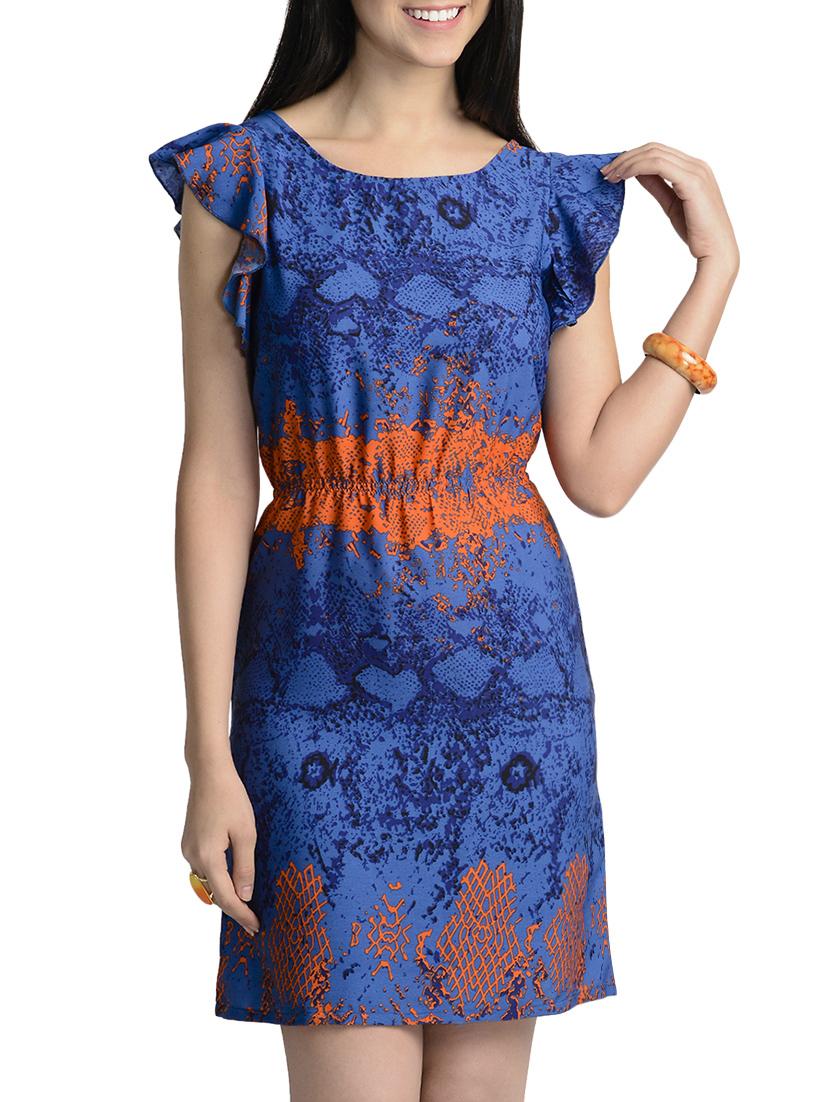 blue printed blouson dress - 13833785 - Zoom Image - 2