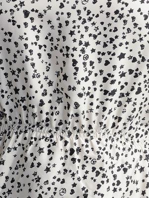white printed blouson dress - 13833786 - Standard Image - 5