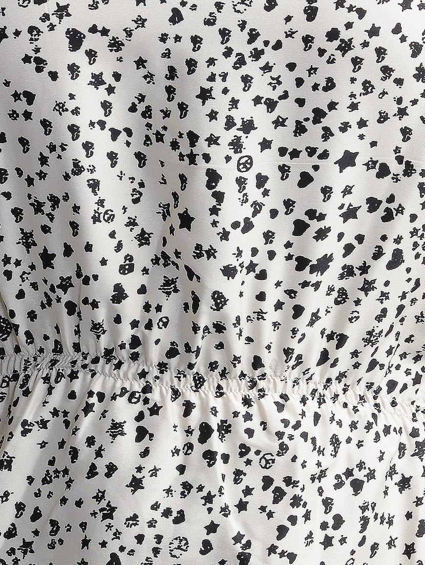 white printed blouson dress - 13833786 - Zoom Image - 5