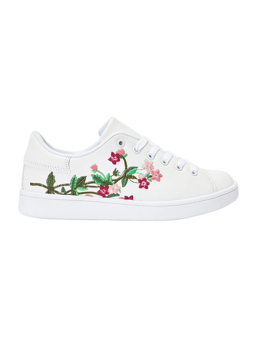 white rubber laceup sneakers - 13848821 - Zoom Image - 2