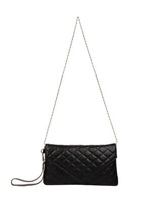 black leatherette quirky sling bag - 13849427 - Standard Image - 5