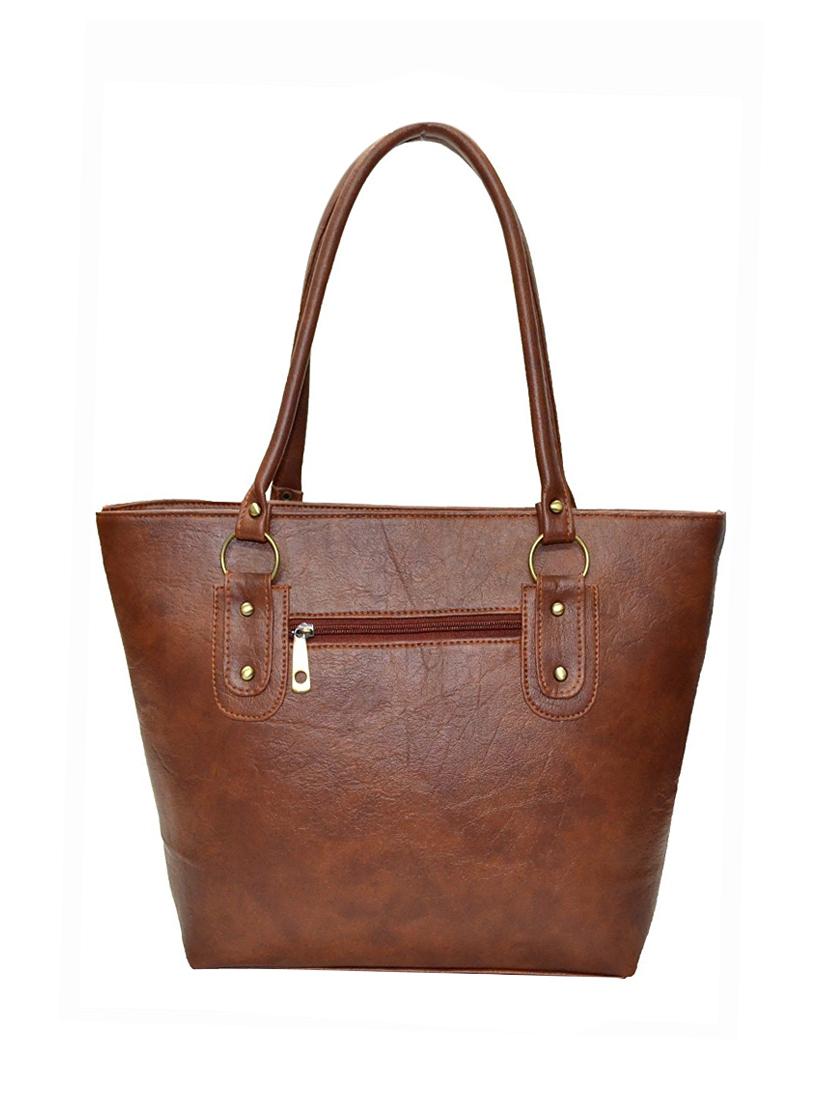 brown leatherette regular handbag - 13861400 - Zoom Image - 2
