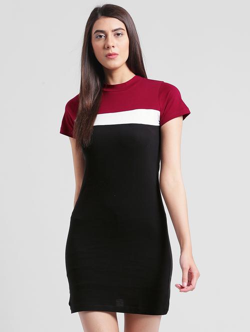 color block bodycon dress - 13869008 - Very Small Image - 1