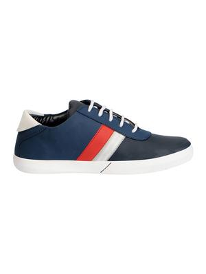 blue leatherette lace up sneaker - 13890156 - Standard Image - 2