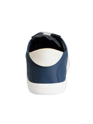 blue leatherette lace up sneaker - 13890156 - Standard Image - 5