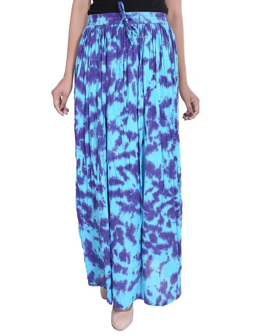 blue printed rayon skirt - 13892833 - Very Small Image - 1