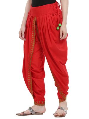 KAANCHIE NANGGIA red cotton dhoti salwar - 13897261 - Standard Image - 2