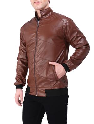 brown leather biker jacket - 13901691 - Standard Image - 2