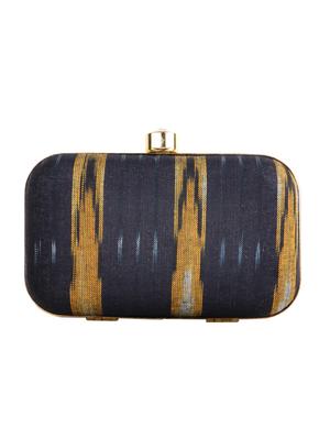 black cotton box clutch - 13902114 - Standard Image - 2