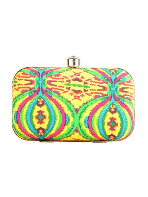 multi colored cotton box clutch - 13902116 - Standard Image - 2