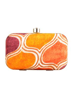 multi colored cotton box clutch - 13902118 - Standard Image - 2
