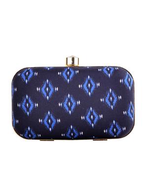 blue cotton box clutch - 13902120 - Standard Image - 2