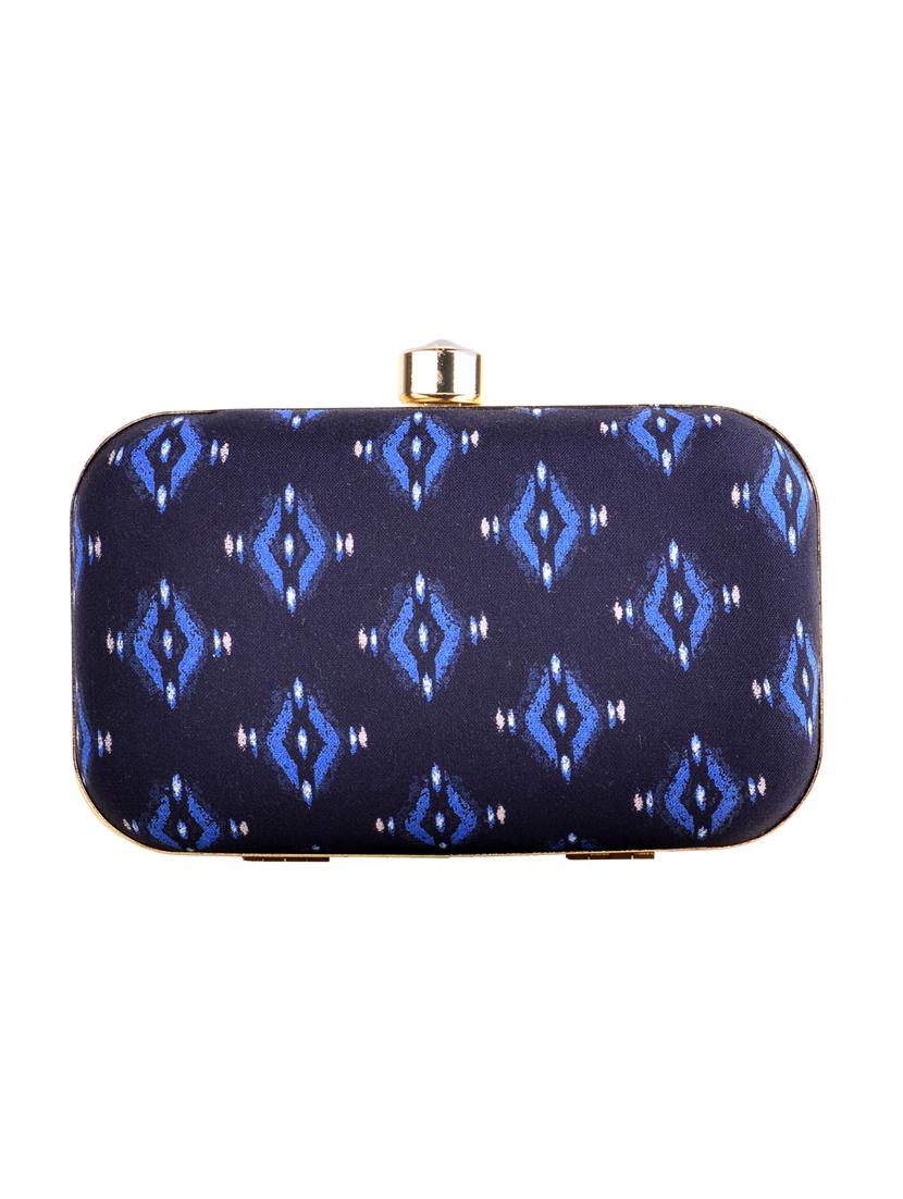 blue cotton box clutch - 13902120 - Zoom Image - 2