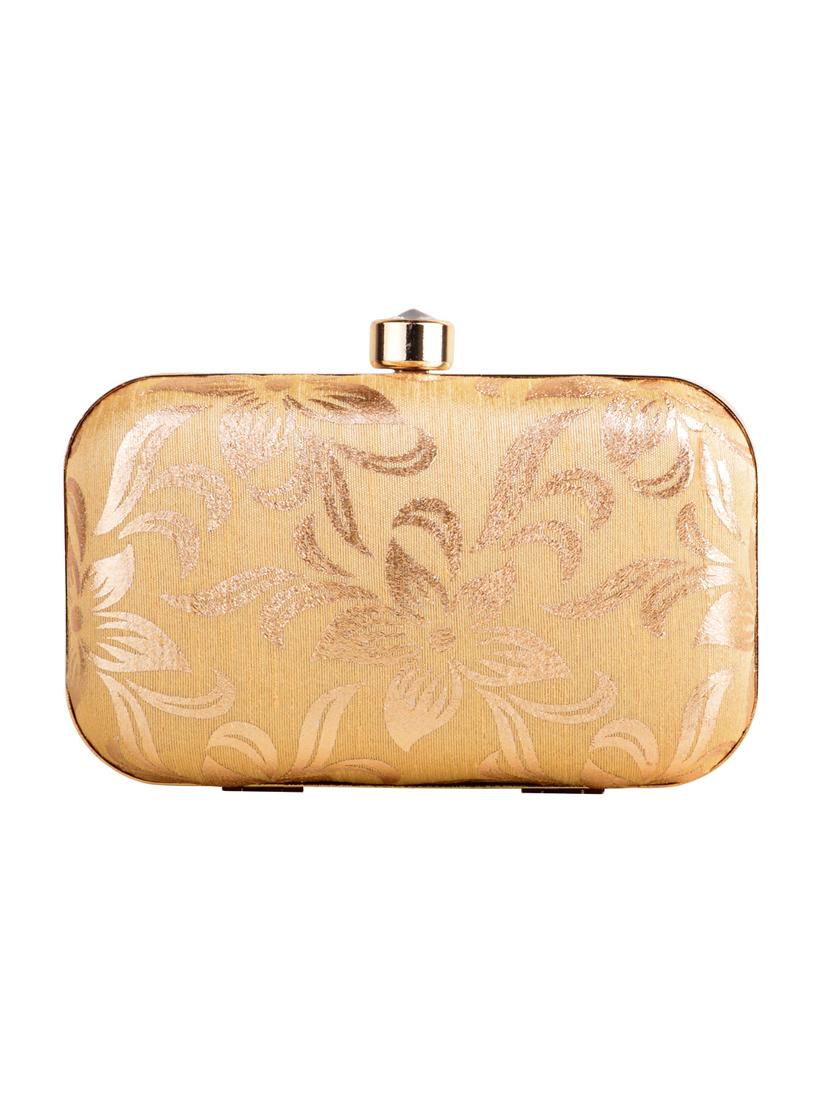 gold cotton box clutch - 13902121 - Zoom Image - 2