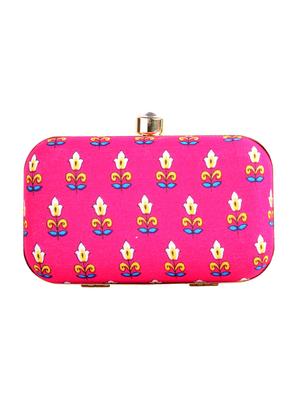 pink cotton box clutch - 13902122 - Standard Image - 2