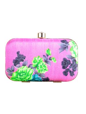 pink cotton box clutch - 13902125 - Standard Image - 2