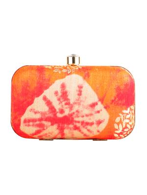 orange cotton box clutch - 13902126 - Standard Image - 2