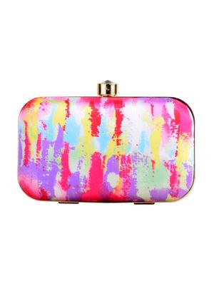 multi colored cotton box clutch - 13902128 - Standard Image - 2