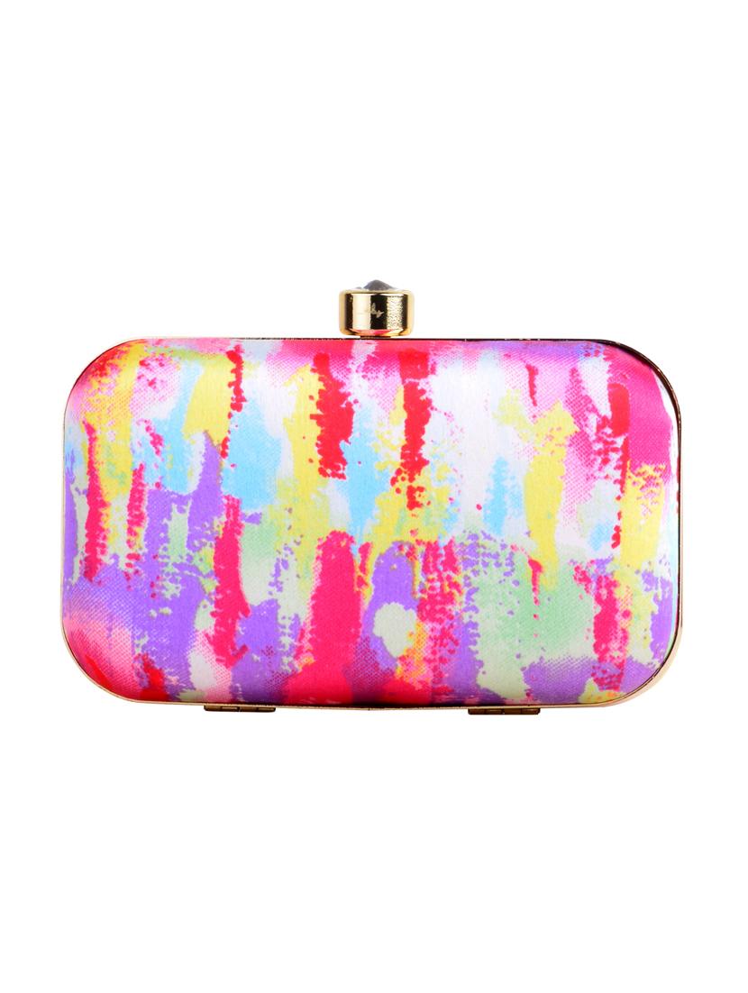 multi colored cotton box clutch - 13902128 - Zoom Image - 2