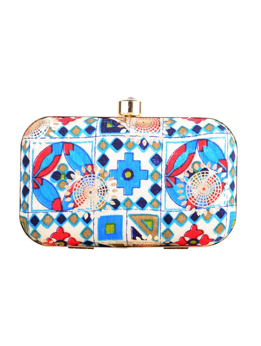 multi colored cotton box clutch - 13902130 - Zoom Image - 2