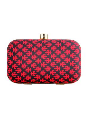 red cotton box clutch - 13902134 - Standard Image - 2