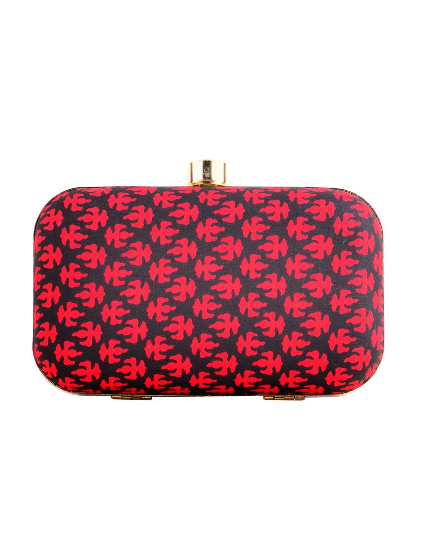 red cotton box clutch - 13902134 - Zoom Image - 2