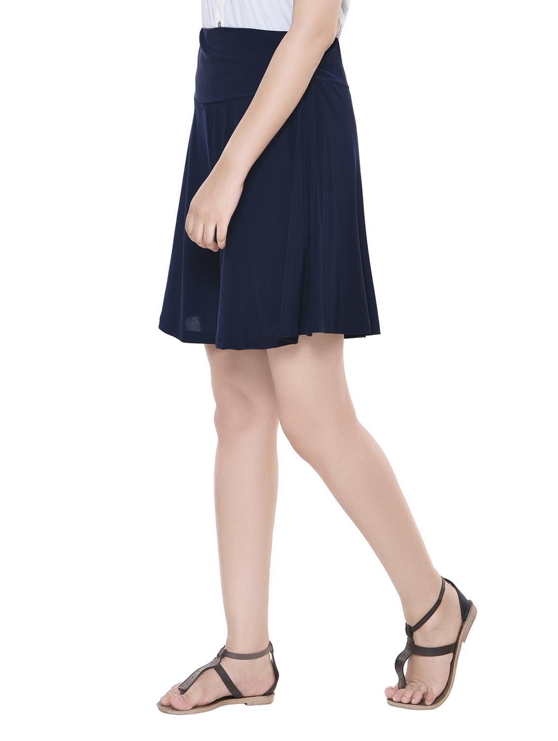 navy blue satin skort - 13904420 - Zoom Image - 2