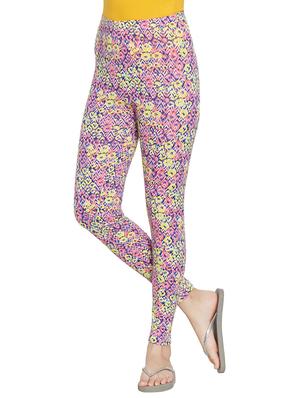 printed multi colored cotton spandex legging - 13904719 - Standard Image - 2