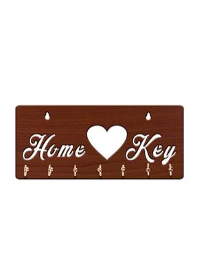 Sehaz Artworks Brown Wooden Key Holder(7 Hooks) - 13914722 - Standard Image - 2