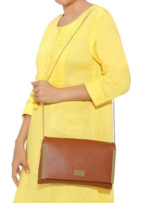brown leatherette sling bag - 13916835 - Standard Image - 5