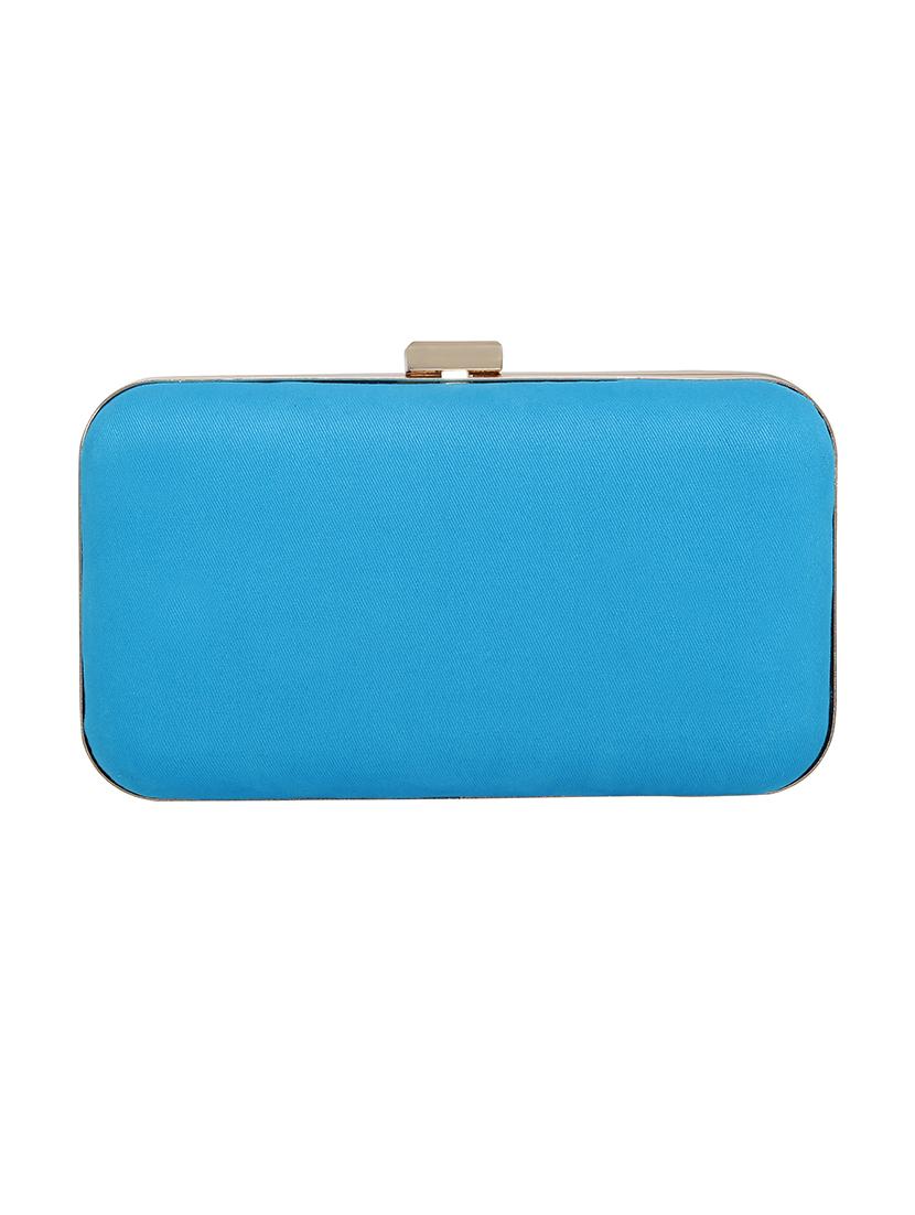 blue metal structured clutch - 13916887 - Zoom Image - 2