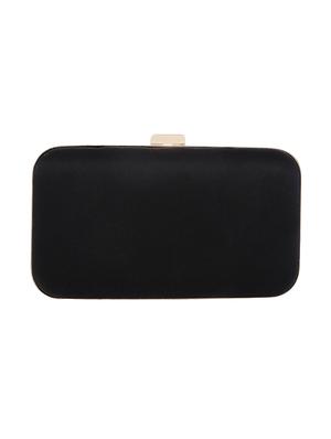 black metal structured clutch - 13916889 - Standard Image - 2
