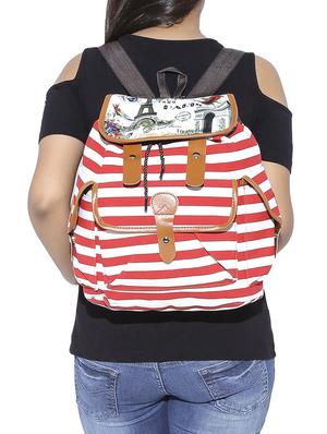red canvas regular backpack - 13916960 - Standard Image - 5