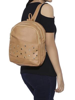 brown leatherette backpack - 13916966 - Standard Image - 5