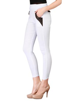 solid white cotton jegging - 13917094 - Standard Image - 2