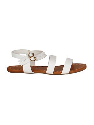 white ankle strap sandal - 13918405 - Standard Image - 2