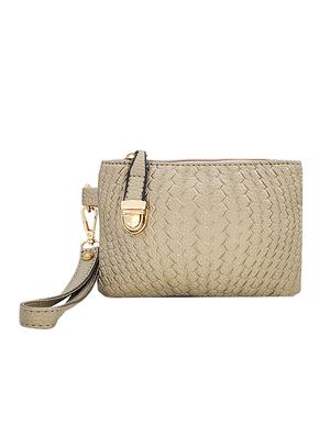 gold leatherette handbag - 13925093 - Standard Image - 5