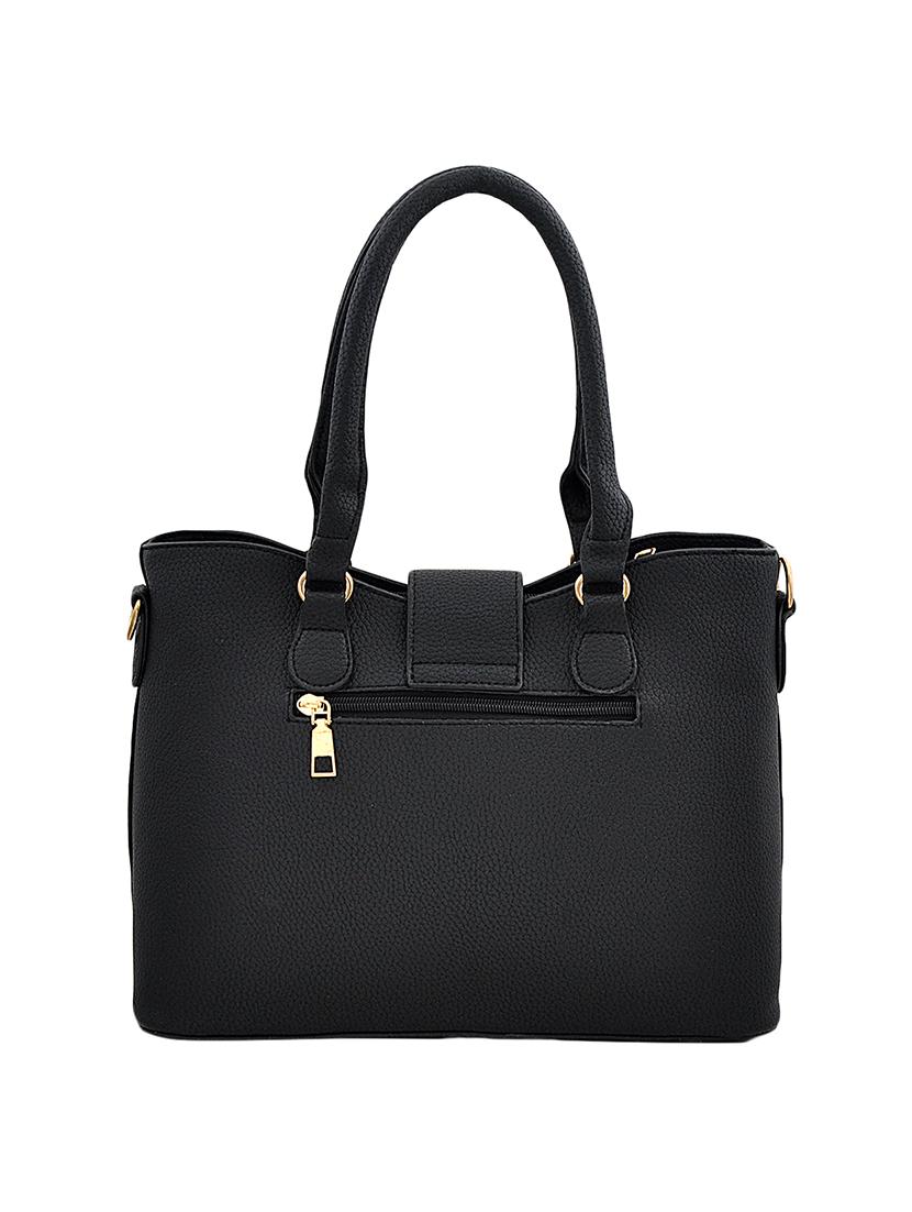 black leatherette handbag - 13925095 - Zoom Image - 2