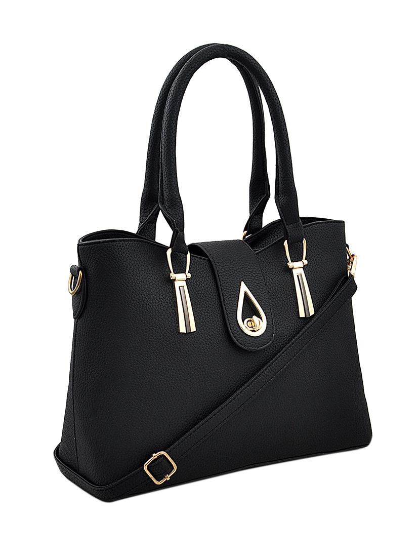 black leatherette handbag - 13925095 - Zoom Image - 5