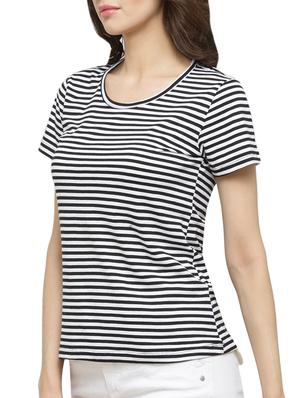 black striped cotton tee - 13927272 - Standard Image - 2