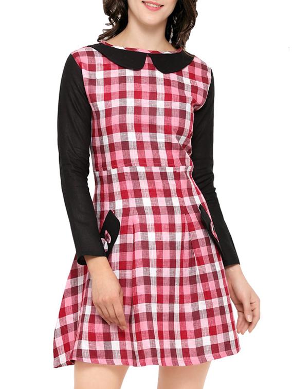 pink fit and flare dress - 13931977 - Zoom Image - 2
