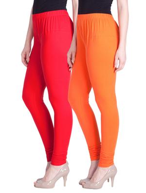 set of 2 multicolored cotton spandex leggings - 13934610 - Standard Image - 2