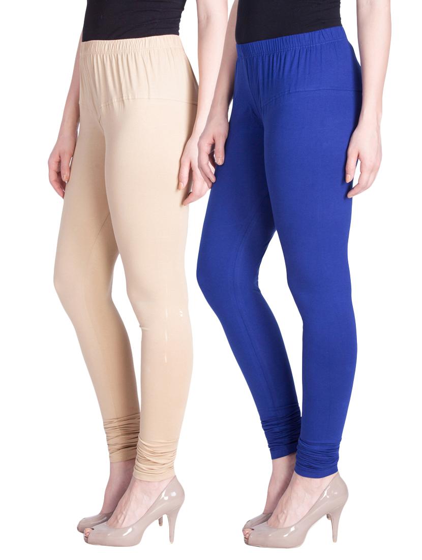 set of 2 multicolored cotton spandex leggings - 13934650 - Zoom Image - 2