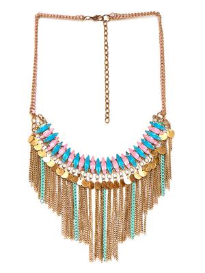 multi colored gold tone necklace - 13936993 - Standard Image - 2