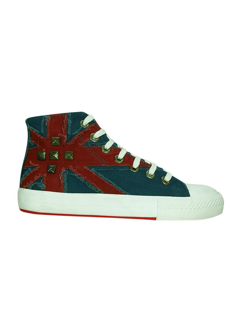 blue canvas laceup sneakers - 13938008 - Zoom Image - 2