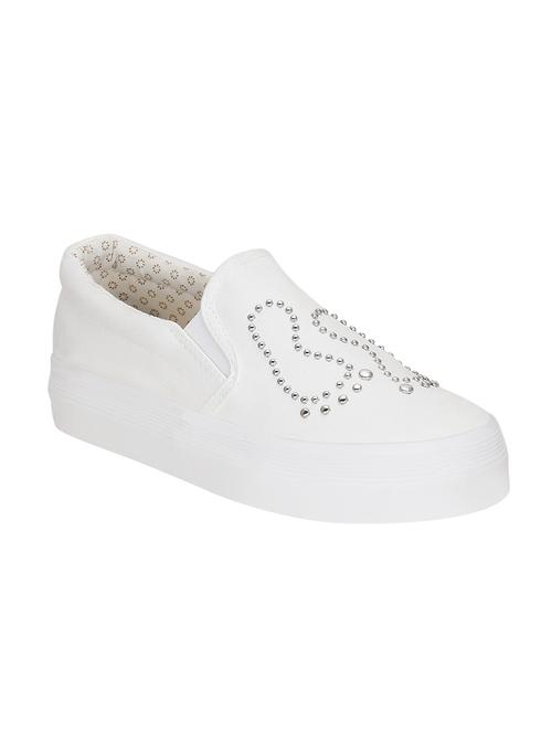 white canvas plimsolls casual shoes - 13938026 - Standard Image - 1